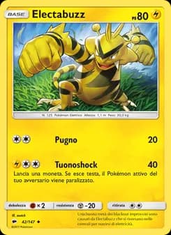 Electabuzz card in Italian