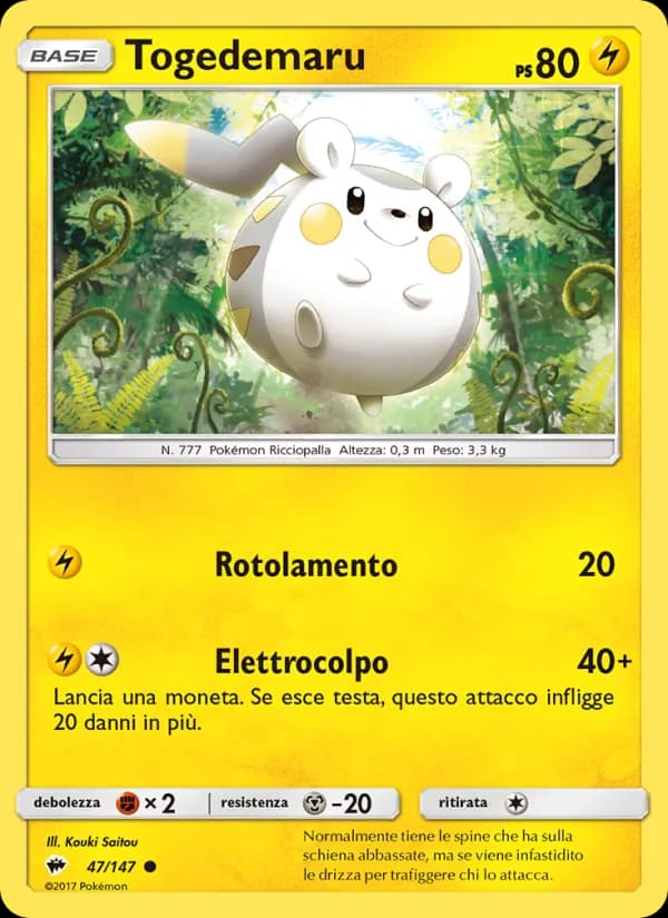 Togedemaru card in Italian