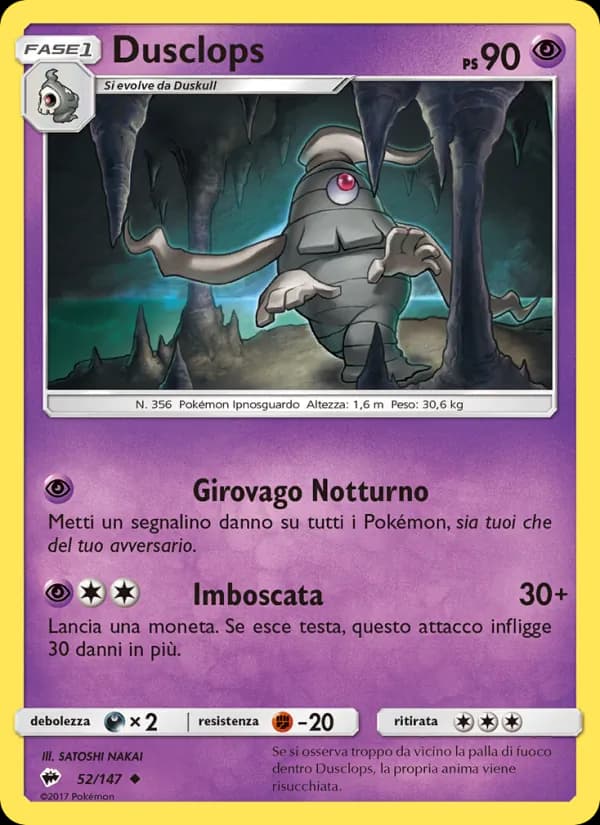 Dusclops card in Italian