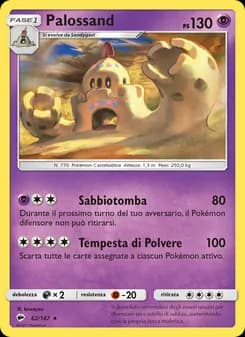 Palossand card in Italian