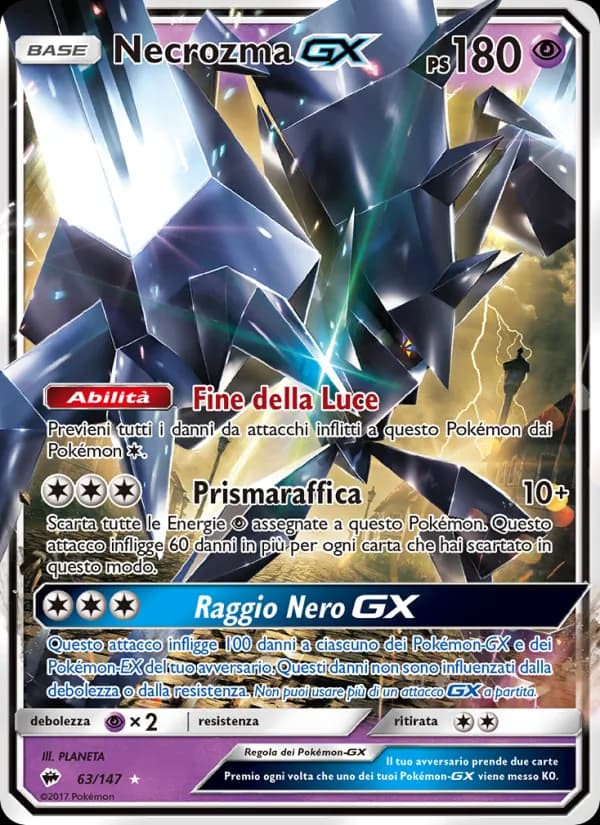 Necrozma GX card in Italian