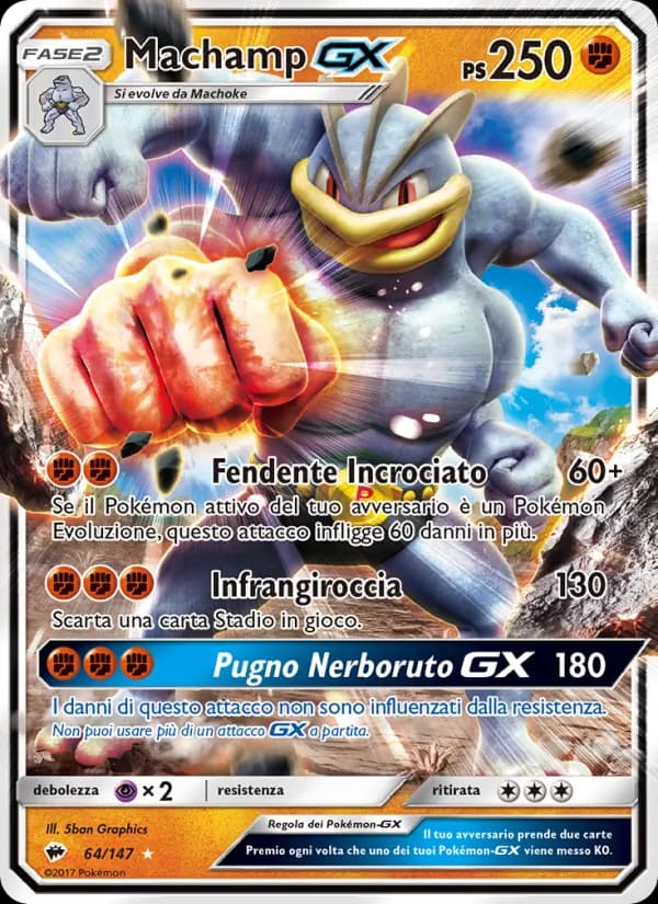 Machamp GX card in Italian