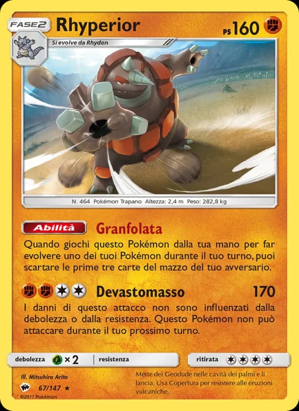 Rhyperior card in Italian