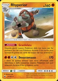 Rhyperior card in Italian