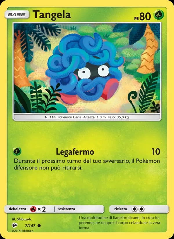 Tangela card in Italian