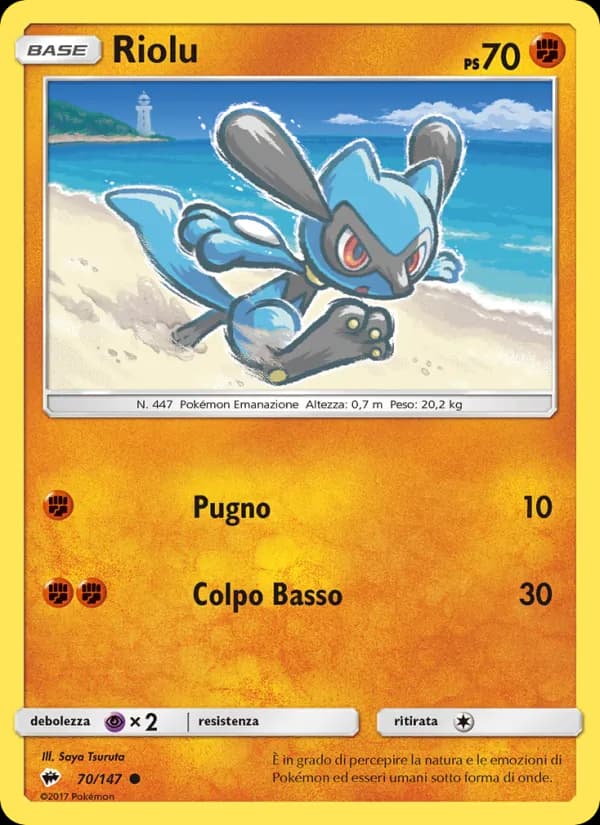 Riolu card in Italian