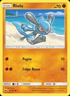 Riolu card in Italian