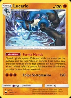Lucario card in Italian