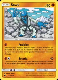 Sawk card in Italian