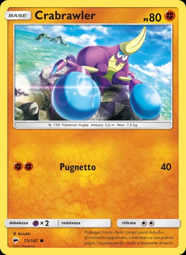 Crabrawler card in Italian