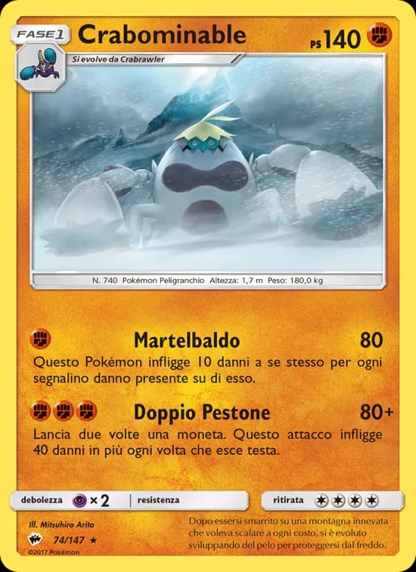 Crabominable card in Italian