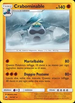 Crabominable card in Italian