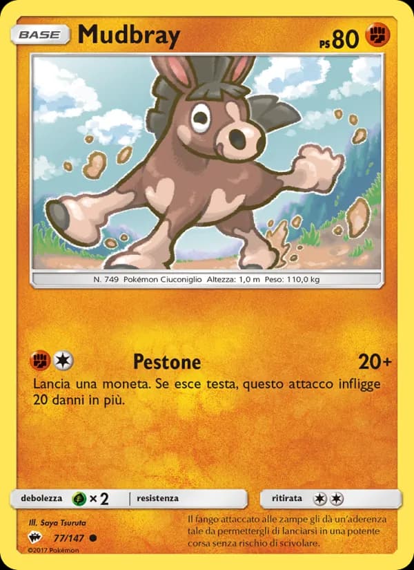 Mudbray card in Italian