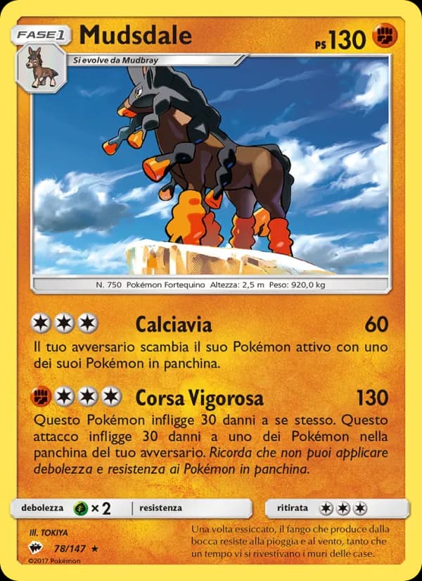 Mudsdale card in Italian