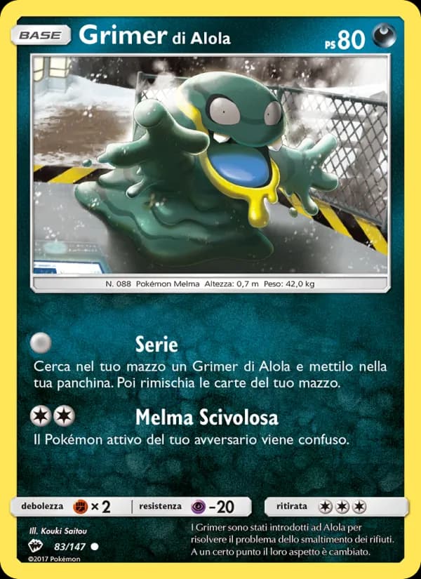Grimer di Alola card in Italian