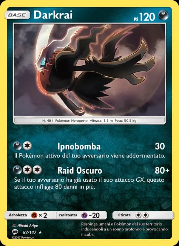 Darkrai card in Italian