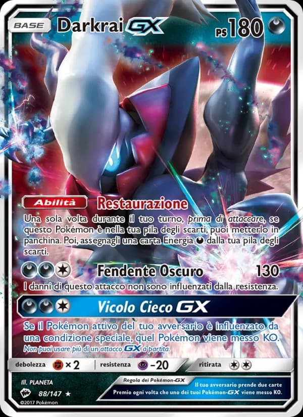 Darkrai GX card in Italian
