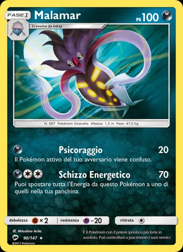 Malamar card in Italian
