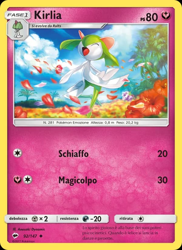 Kirlia card in Italian