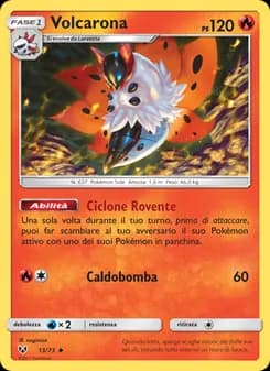 Volcarona card in Italian