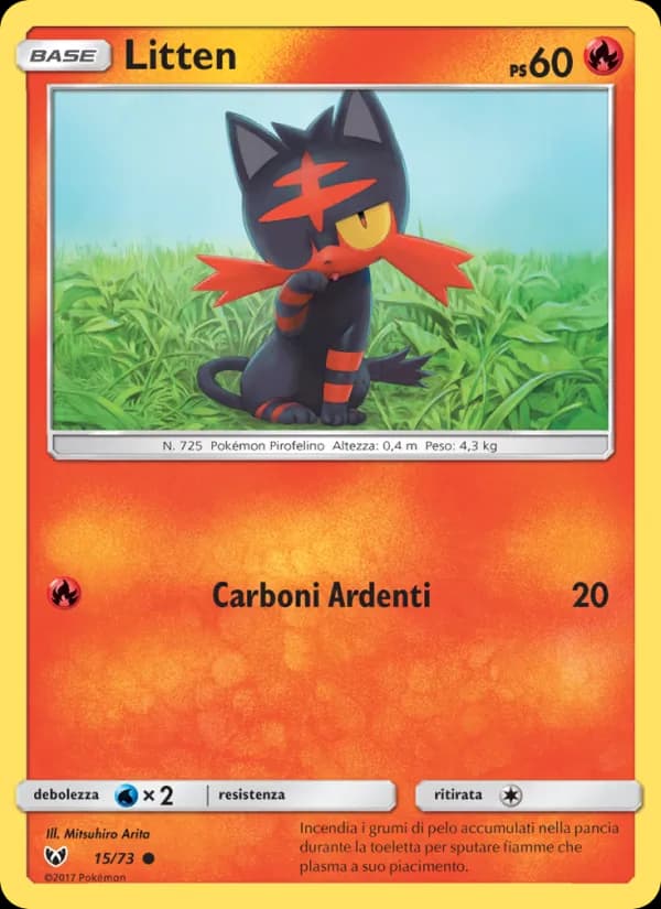 Litten card in Italian