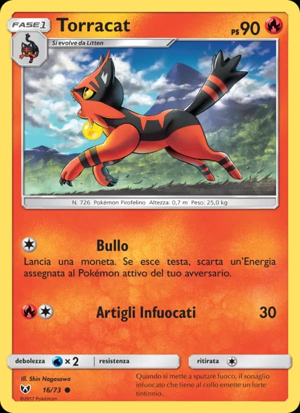 Torracat card in Italian