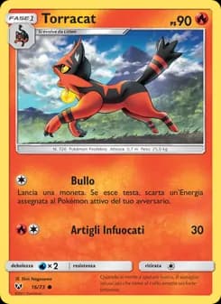 Torracat card in Italian
