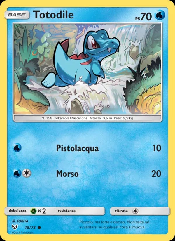 Totodile card in Italian