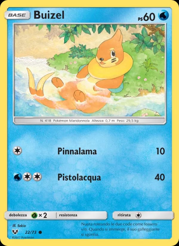 Buizel card in Italian