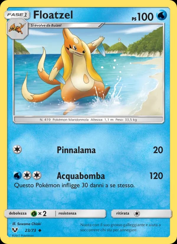 Floatzel card in Italian
