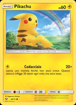 Pikachu card in Italian