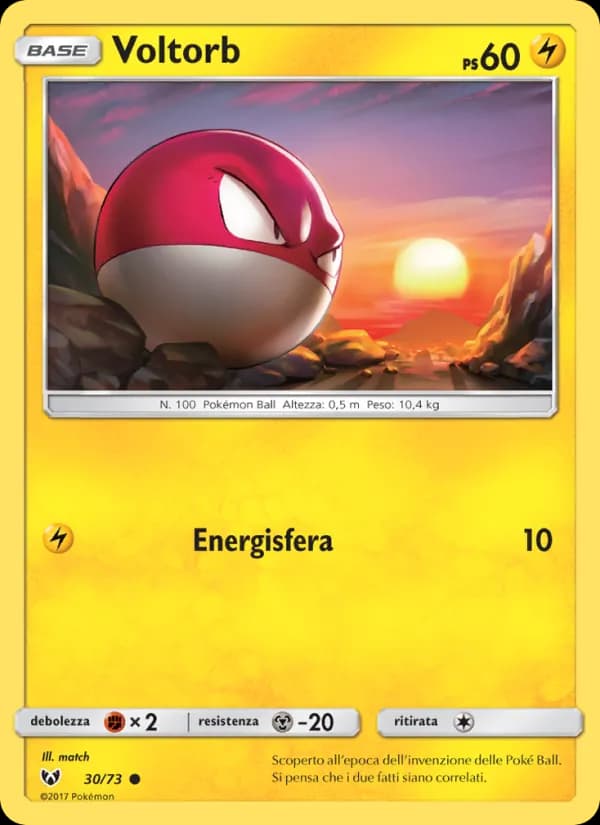 Voltorb card in Italian