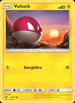 Voltorb card in Italian