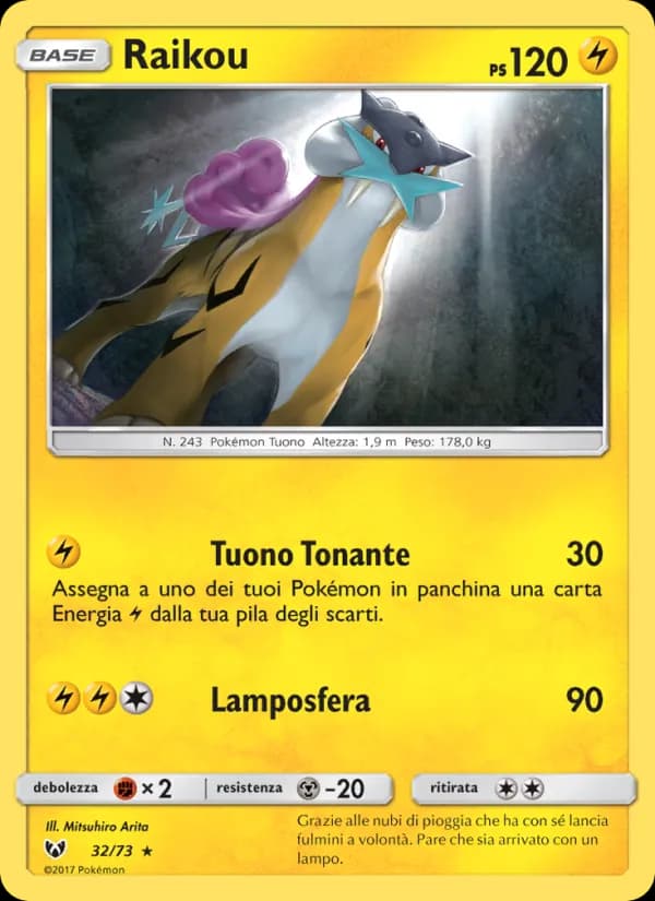 Raikou card in Italian