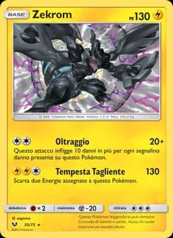 Zekrom card in Italian