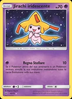 Jirachi iridescente card in Italian