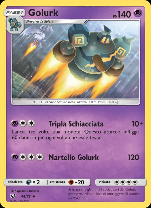 Golurk card in Italian