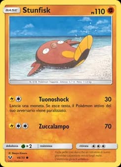 Stunfisk card in Italian