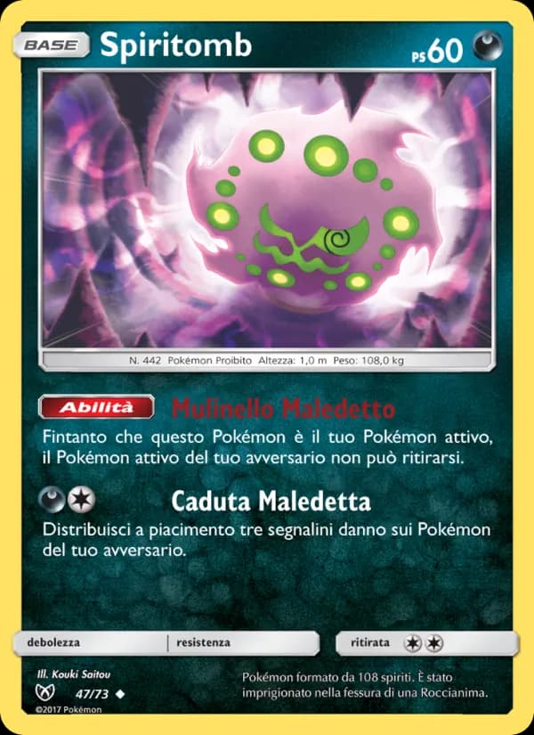 Spiritomb card in Italian