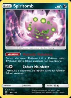 Spiritomb card in Italian
