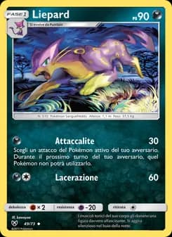 Liepard card in Italian