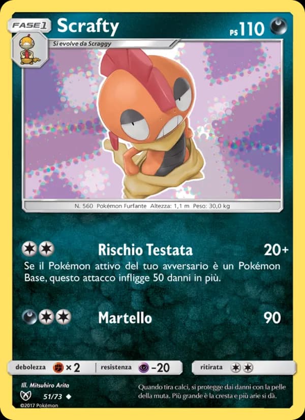 Scrafty card in Italian