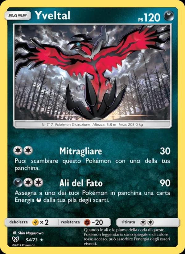 Yveltal card in Italian