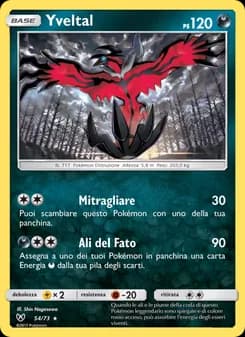 Yveltal card in Italian