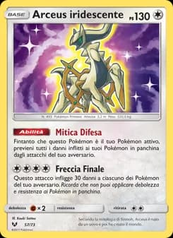 Arceus iridescente card in Italian