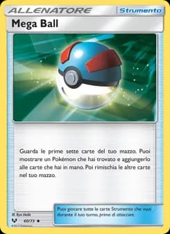 Mega Ball card in Italian