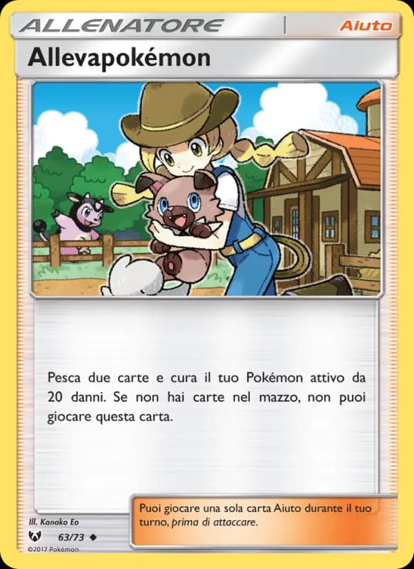 Allevapokémon card in Italian