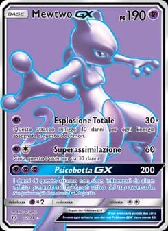Mewtwo GX card in Italian