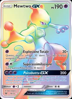 Mewtwo GX card in Italian
