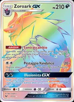 Zoroark GX card in Italian